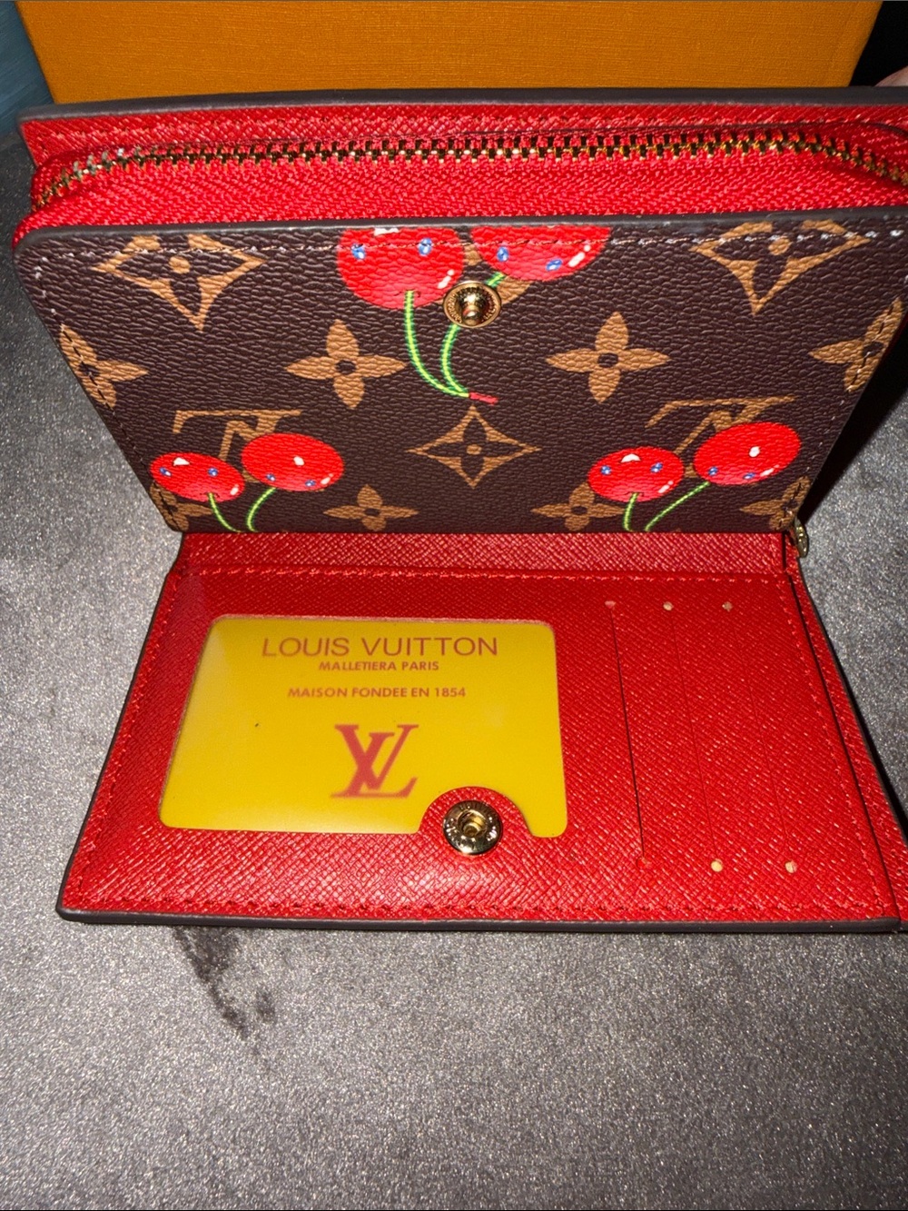 Louis Vuitton Brown Monogram Cherry Card Holder Wallet - Picture 11 of 13